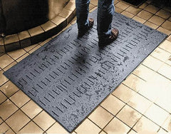 Wearwell - 30' Long x 2' Wide, Dry/Wet Environment, Anti-Fatigue Matting - Black, Vinyl with Vinyl Base, Beveled on 4 Sides - Americas Industrial Supply