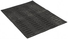 Wearwell - 3' Long x 2' Wide, Dry/Wet Environment, Anti-Fatigue Matting - Black, Vinyl with Vinyl Base, Beveled on 4 Sides - Americas Industrial Supply