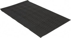 Wearwell - 5' Long x 3' Wide, Dry/Wet Environment, Anti-Fatigue Matting - Black, Vinyl Base, Beveled on 4 Sides - Americas Industrial Supply