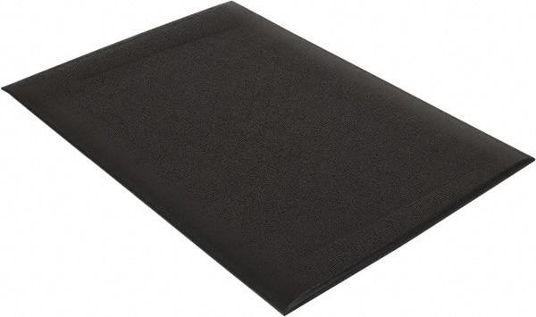 Wearwell - 3' Long x 2' Wide, Dry Environment, Anti-Fatigue Matting - Black, Vinyl with Vinyl Sponge Base, Rounded on 4 Sides - Americas Industrial Supply