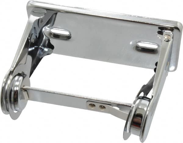 Value Collection - Standard Single Roll Steel Toilet Tissue Dispenser - 6" Wide x 2-3/4" High x 4-1/4" Deep, Silver - Americas Industrial Supply
