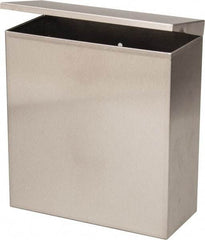 Made in USA - Stainless Steel Sanitary Napkin Disposal Unit - Surface Mount, 10" High x 9" Wide x 4" Deep, White - Americas Industrial Supply