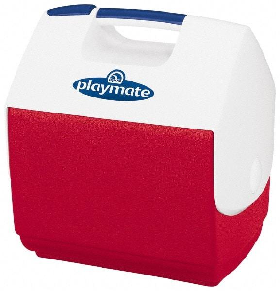 Igloo - 7 Qt Ice Chest - Plastic, Red/White - Americas Industrial Supply
