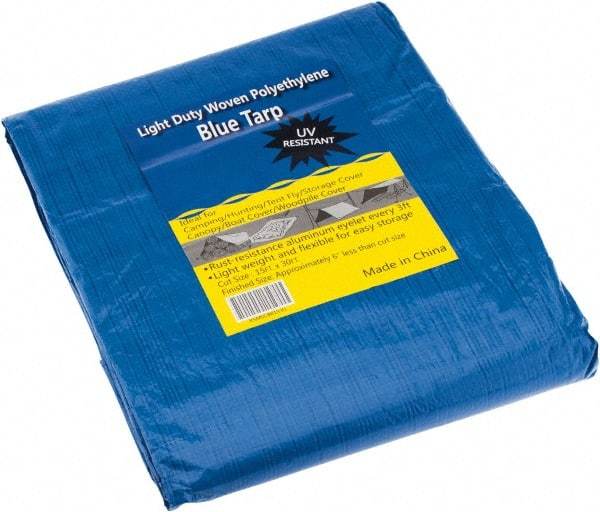 Value Collection - 30' Long x 15' Wide Polyethylene Tarp & Dust Cover - Blue - Americas Industrial Supply