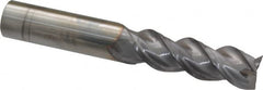 Niagara Cutter - 3/4", 2-1/4" LOC, 3/4" Shank Diam, 5" OAL, 3 Flute, Solid Carbide Square End Mill - Single End, TiCN Finish, Spiral Flute, 45° Helix, Centercutting, Right Hand Cut, Right Hand Flute, Series A345 - Americas Industrial Supply
