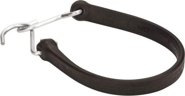 The Perfect Bungee - Heavy Duty Tie Down with S Hook - 18" OAL, Black - Americas Industrial Supply