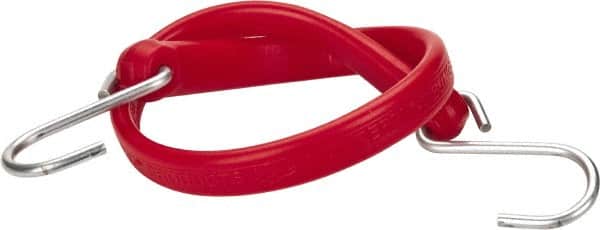 The Perfect Bungee - Heavy Duty Tie Down with S Hook - 24" OAL, Red - Americas Industrial Supply