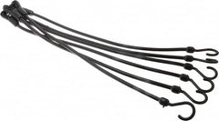 The Perfect Bungee - Stretch-n-Flex Web Tie Down with Molded in Hook & Safety Clasp - 24" OAL, Black - Americas Industrial Supply