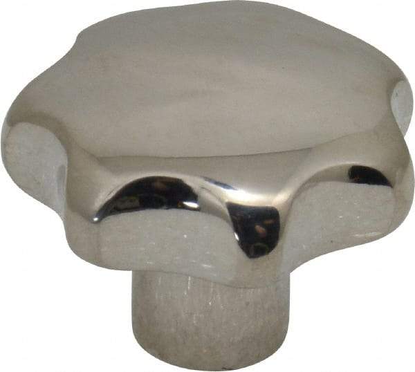 KIPP - 1-1/4" Head Diam, 7 Point Lobed Knob - 1/4-20 Hole, Stainless Steel - Americas Industrial Supply