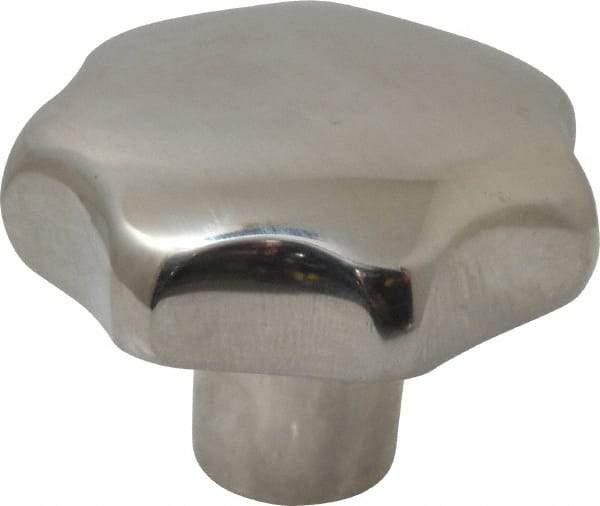 KIPP - 1.57" Head Diam, 7 Point Lobed Knob - 5/16-18 Hole, Stainless Steel - Americas Industrial Supply
