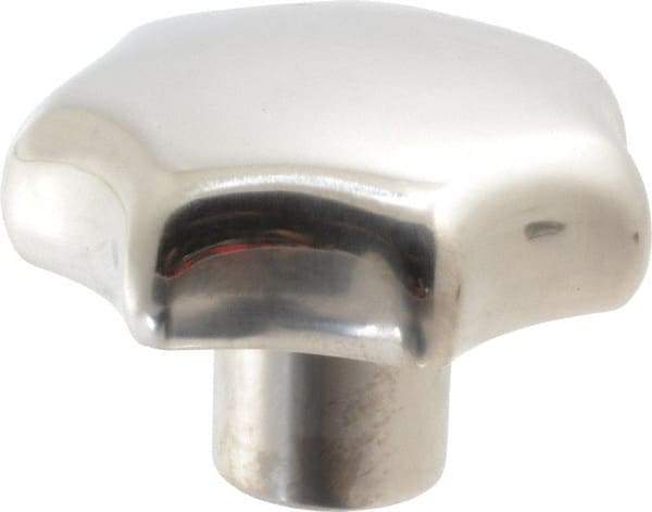 KIPP - 1.96" Head Diam, 7 Point Lobed Knob - 3/8-16 Hole, Stainless Steel - Americas Industrial Supply