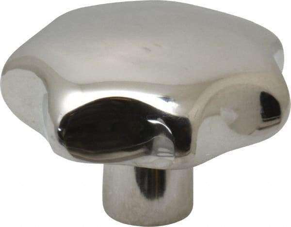 KIPP - 2.48" Head Diam, 7 Point Lobed Knob - 1/2-13 Hole, Stainless Steel - Americas Industrial Supply
