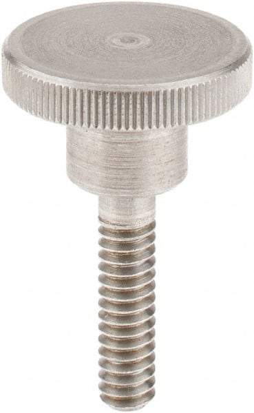 KIPP - 20mm Head, Knurled Knob - Threaded Stem, Stainless Steel - Americas Industrial Supply