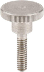 KIPP - 20mm Head, Knurled Knob - Threaded Stem, Stainless Steel - Americas Industrial Supply