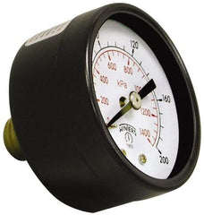 Winters - 1-1/2" Dial, 1/8 Thread, 0-160 Scale Range, Pressure Gauge - Center Back Connection Mount, Accurate to 3-2-3% of Scale - Americas Industrial Supply