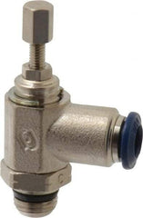 Value Collection - 145 Max psi, Meter Out Screw Adjusted Flow Control Valve - Buna N O Ring, 1/8" Tube Outside Diam - Americas Industrial Supply