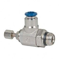 Value Collection - 145 Max psi, Meter Out Screw Adjusted Flow Control Valve - Buna N O Ring, 1/4" Tube Outside Diam - Americas Industrial Supply