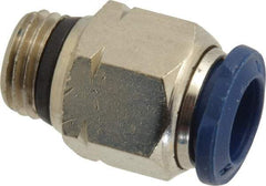Value Collection - 3/8" Outside Diam, 1/4 Universal, Nickel Plated Brass Push-to-Connect Tube Male Connector - 250 Max psi, Tube to Universal Thread Connection, Buna O-Ring - Americas Industrial Supply