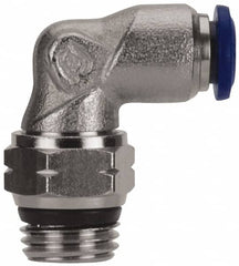 Value Collection - 5/32" Outside Diam, 1/4 Universal, Nickel Plated Brass Push-to-Connect Tube Male Swivel Elbow - 250 Max psi, Tube to Universal Thread Connection, Buna O-Ring - Americas Industrial Supply