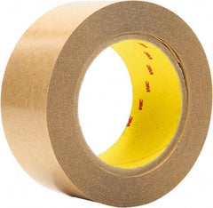 3M - 2" x 36 Yd Acrylic Adhesive Double Sided Tape - 4 mil Thick, Clear, Polyester Film Liner - Americas Industrial Supply