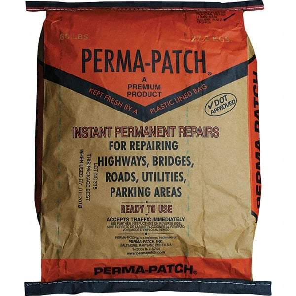 Perma-Patch - Drywall & Hard Surface Compounds Type: Permanent Asphalt Patch Material Color: Black - Americas Industrial Supply