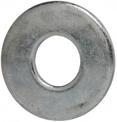Value Collection - 1" Screw, Grade 2 Steel USS Flat Washer - 1.055" ID x 2.53" OD, 0.192" Thick, Zinc-Plated Finish - Americas Industrial Supply