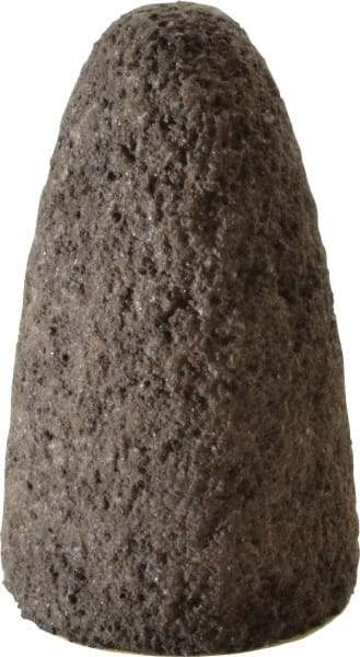 Norton - Type 16, 1-3/4" Max Diam, 3" Head Thickness, 24 Grit Cone - Aluminum Oxide, Very Coarse Grade, 3/8-24 Shank Thread - Americas Industrial Supply