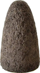 Norton - Type 16, 1-3/4" Max Diam, 3" Head Thickness, 24 Grit Cone - Aluminum Oxide, Very Coarse Grade, 3/8-24 Shank Thread - Americas Industrial Supply