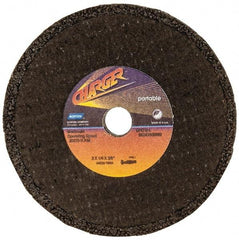 Norton - 3" Diam x 3/8" Hole x 1/4" Thick, T Hardness, 20 Grit Surface Grinding Wheel - Zirconia Alumina, Type 1, Very Coarse Grade, 20,370 Max RPM, No Recess - Americas Industrial Supply