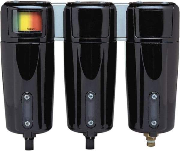 Parker - 25 CFM Oil, Dust, Water, Particulate Filter - 1/4" NPT, 250 psi, Auto Drain - Americas Industrial Supply