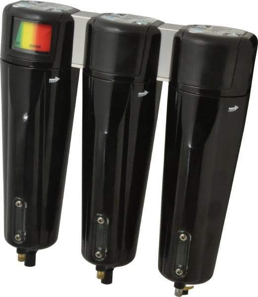 Parker - 63 CFM Oil, Dust, Water, Particulate Filter - 1/2" NPT, 250 psi, Auto Drain - Americas Industrial Supply