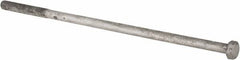 Value Collection - 1-8 Thread, 26" Length Under Head, Steel Hex Head Bolt - Hot Dipped Galvanized Coated, UNC Thread, ASTM A307, Grade 2 - Americas Industrial Supply