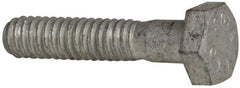 Value Collection - 1/4-20 Thread, 1-1/4" Length Under Head, Steel Hex Head Bolt - Hot Dipped Galvanized Coated, UNC Thread, ASTM A307, Grade 2 - Americas Industrial Supply