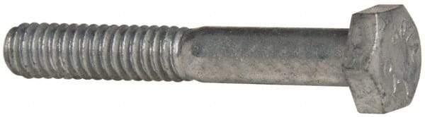 Value Collection - 1/4-20 Thread, 1-3/4" Length Under Head, Steel Hex Head Bolt - Hot Dipped Galvanized Coated, UNC Thread, ASTM A307, Grade 2 - Americas Industrial Supply