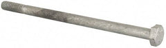 Value Collection - 1/4-20 Thread, 4-1/2" Length Under Head, Steel Hex Head Bolt - Hot Dipped Galvanized Coated, UNC Thread, ASTM A307, Grade 2 - Americas Industrial Supply