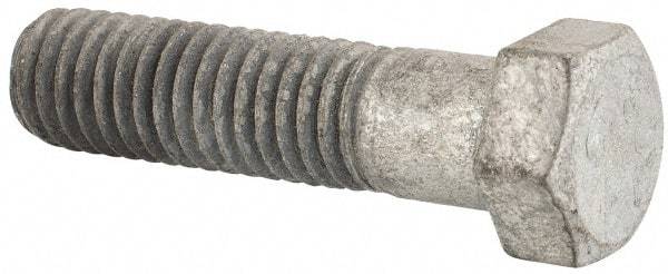 Value Collection - 7/16-14 Thread, 1-3/4" Length Under Head, Steel Hex Head Bolt - Hot Dipped Galvanized Coated, UNC Thread, ASTM A307, Grade 2 - Americas Industrial Supply