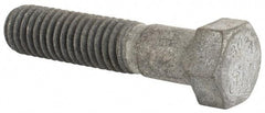 Value Collection - 7/16-14 Thread, 2" Length Under Head, Steel Hex Head Bolt - Hot Dipped Galvanized Coated, UNC Thread, ASTM A307, Grade 2 - Americas Industrial Supply