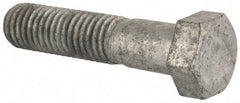 Value Collection - 1/2-13 Thread, 2-1/4" Length Under Head, Steel Hex Head Bolt - Hot Dipped Galvanized Coated, UNC Thread, ASTM A307, Grade 2 - Americas Industrial Supply