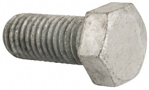 Value Collection - 5/8-11 Thread, 1-1/2" Length Under Head, Steel Hex Head Bolt - Hot Dipped Galvanized Coated, UNC Thread, ASTM A307, Grade 2 - Americas Industrial Supply