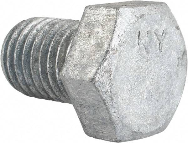 Value Collection - 3/4-10 Thread, 1" Length Under Head, Steel Hex Head Bolt - Hot Dipped Galvanized Coated, UNC Thread, ASTM A307, Grade 2 - Americas Industrial Supply