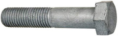 Value Collection - 7/8-9 Thread, 4-1/2" Length Under Head, Steel Hex Head Bolt - Hot Dipped Galvanized Coated, UNC Thread, ASTM A307, Grade 2 - Americas Industrial Supply