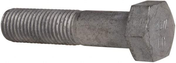 Value Collection - 1-8 Thread, 4-1/2" Length Under Head, Steel Hex Head Bolt - Hot Dipped Galvanized Coated, UNC Thread, ASTM A307, Grade 2 - Americas Industrial Supply