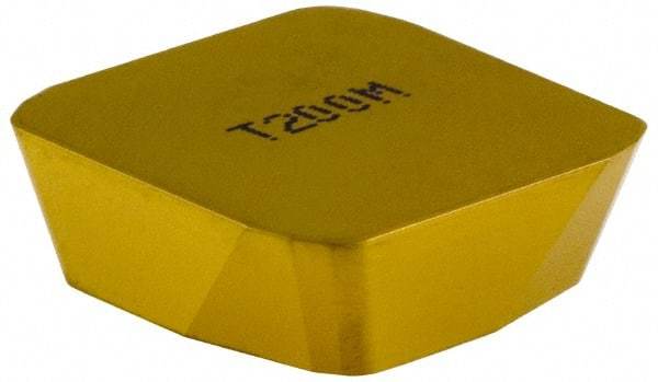 Seco - SPEN1906 D25 Grade T200M Carbide Milling Insert - TiCN/Al2O3/TiN Finish, 1/4" Thick, 3/4" Inscribed Circle - Americas Industrial Supply