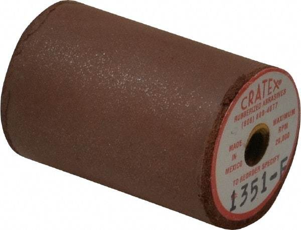 Cratex - 1" Max Diam x 1-1/2" Long, Cylinder, Rubberized Point - Fine Grade, Silicon Carbide, 1/4" Arbor Hole, Unmounted - Americas Industrial Supply