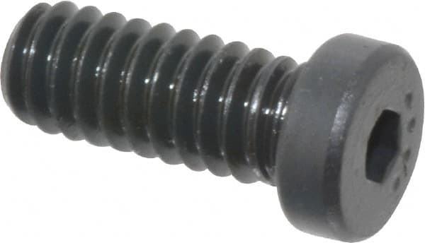 Made in USA - 1/4-20 UNC Hex Socket Drive, Low Socket Cap Screw - Grade 4037 Alloy Steel, Black Oxide Finish, Fully Threaded, 5/8" Length Under Head - Americas Industrial Supply