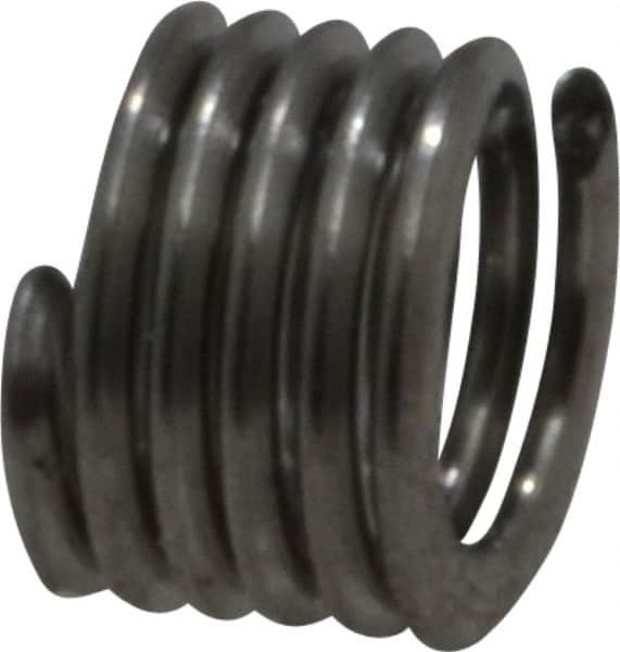 Recoil - M2x0.40 Metric Coarse, 3mm OAL, Free Running Helical Insert - Tanged, Stainless Steel, Bright Finish, 1-1/2D Insert Length - Americas Industrial Supply