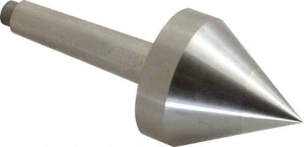 Riten - 2-1/8" Head Diam, Hardened Tool Steel Pipe Nose Point Solid Dead Center - 2MT Morse Taper, 2-1/8" Point Diam, 1.831" Point Length - Americas Industrial Supply