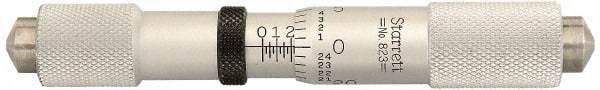 Starrett - 4 to 5 Inch Range, Mechanical Inside Caliper Micrometer - 0.001 Inch Graduation - Americas Industrial Supply