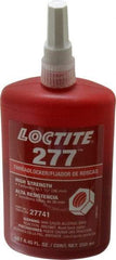 Loctite - 250 mL Bottle, Red, High Strength Liquid Threadlocker - Series 277, 24 hr Full Cure Time, Hand Tool, Heat Removal - Americas Industrial Supply