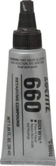 Loctite - 50 mL Tube, Silver, High Strength Paste Retaining Compound - Series 660, 24 hr Full Cure Time, Heat Removal - Americas Industrial Supply